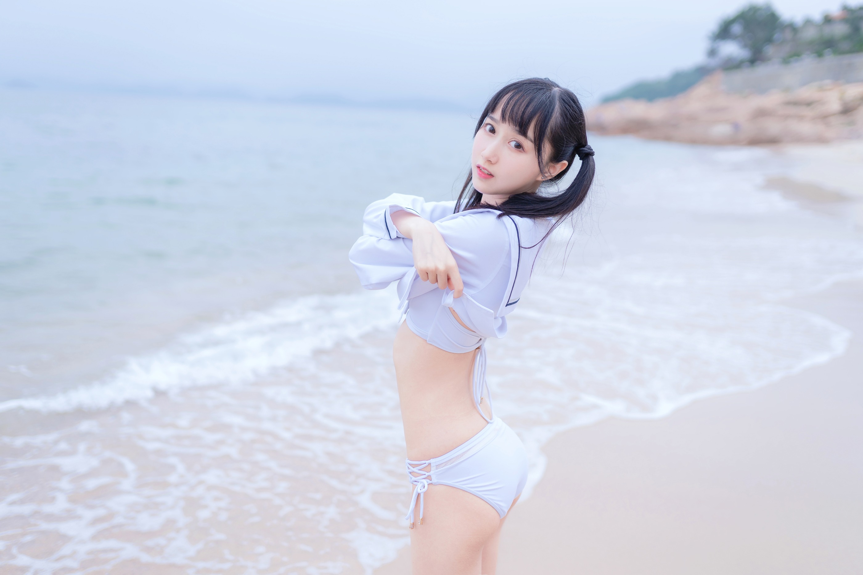 图片[1]-木棉棉 – NO.011 木绵绵OwO 白色比基尼电子版[30P]-XikXak